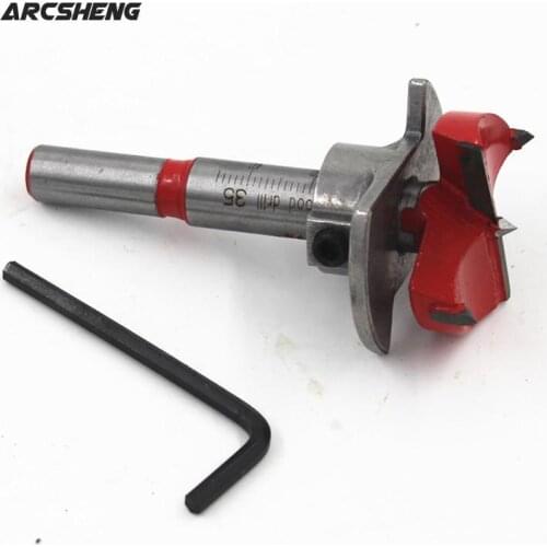 35mm Forstner Auger Drill Bit Wooden Wood Cutter Hex Wrench Woodworking Hole Saw For Power Tools