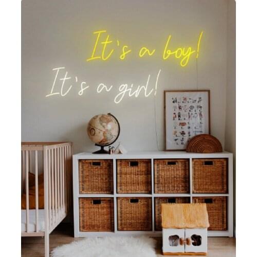 Custom Its a Boy Its a girl Led Neon Sign Light Decor Indoor Wall Hanging for Kids Gift Birthday Home Room Bedroom Decoration