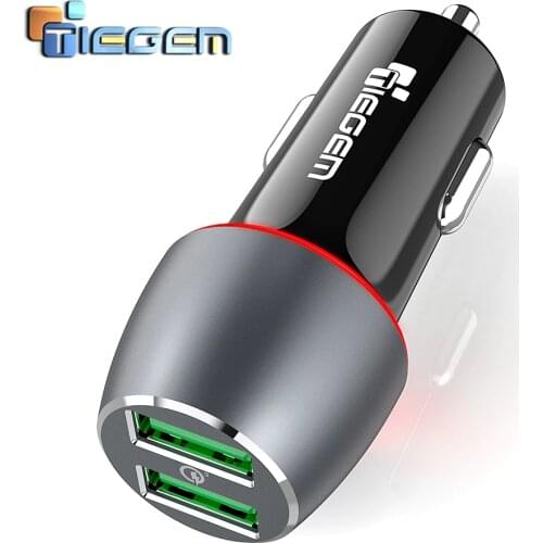 TIEGEM 36W Quick Charge 3.0 Dual USB Car Charger Universal Travel Car-Charger Mobile Phone Charger Adapter for iPhone X Samsung