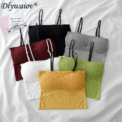 Corp Top Womens Camisole 2021 New Sling Girl Bra Inside Sexy Backless Female Clothes Camis Summer Tanks Gilet Femme Slim Woman