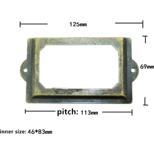 Vintage Metal Kitchen Drawer Cabinet Door Handle Furniture Knobs Cupboard Modern Shell Pull Handles,Large Card Holder,125*69mm