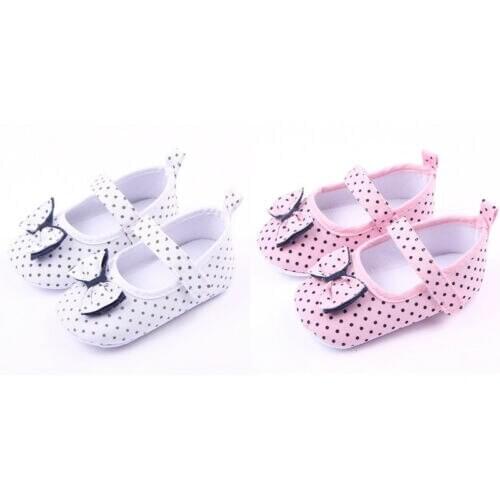 2019 New Infant Boy Girl Shoes Princess Bowknot Pots Print Shoes Anti-slip Sole Crib Shoe Sneaker Newborn for 3-12Months Baby