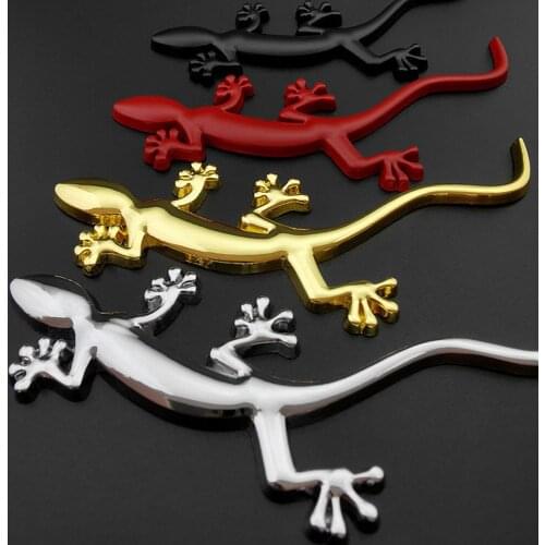3D Metal Gecko Badge Logo stickers for Audi A1 A3 S3 8P 8V A4 B7 B8 A5 A6 C6 C7 Q2 Q3 Q5 SLINE QUATTRO Sportback Car styling