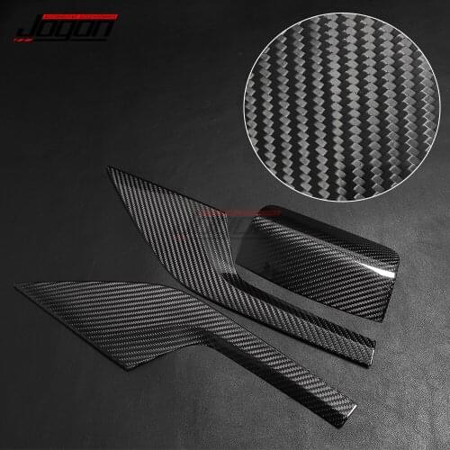 Dry Carbon Fiber Auto Rear Armrest Box Panel Trim Cover Interior Decoration For BMW G30 5 Series 2016-21 Car Accessories