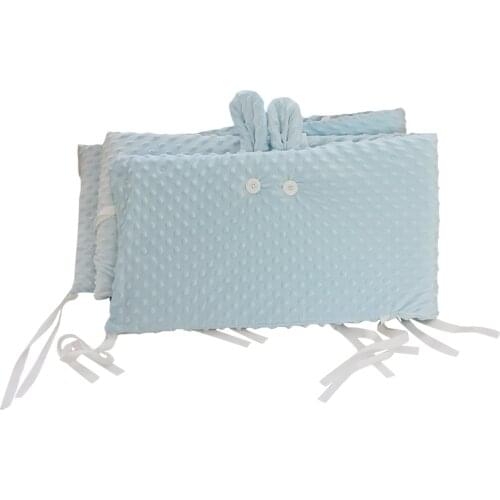 2M Baby Crib Bumper For Newborns Soft Cotton Bed Bumper Detachable Zipper Baby Room Decoration Infant Cot Protector Usual