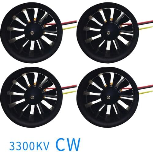 QX-MOTOR QF2611 3300 4000KV 4600KV 5000KV Brushless Motor CW CCW 3-4S 50mm 12 Paddle EDF Ducted Fan for FMS RC Plane Helicopter