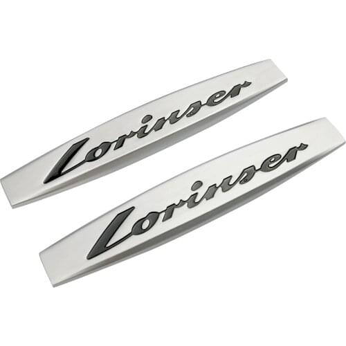 Vehicle Side Sticker Emblem For Mercedes Benz Lorinser G500 S320 W210 W211 W124 W203 Car Decoration Exterior Styling Badge Decal