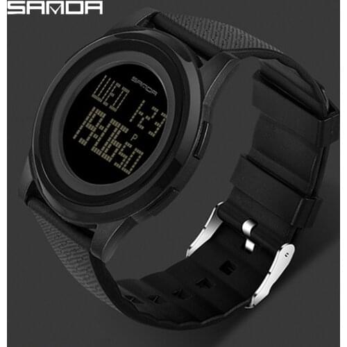 SANDA Watch 9mm Super Slim Mens Watch Luxury Electronic LED Digital Watches for Man Clock Male Wristwatch Relogio Masculino 337