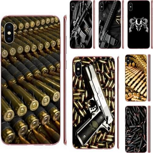 Design Gun And Bullets Pattern Cell Case For Huawei Honor 5C 5X 6A 6X 7 7A 7X 8 8A 8S 8X 9 10 30 Lite Pro Y6 II Y7 Y9 Prime 2019
