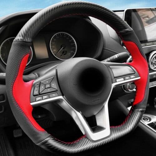 1pc for NISSAN KICKS 2017 Steering wheel cover Hand sewing