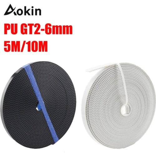 10-3D printer gauge GT2 5 M synchronous dented belt 6mm 2 GT-6mm width for 3d printer parts RepRap Mendel polya for 3D