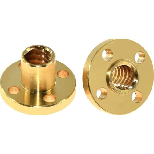 3D Printer Parts T8 nut Copper Trapezoidal Screw Nut for T8 Screw T8 Nuts Stepper Motor Rail Lead Screw