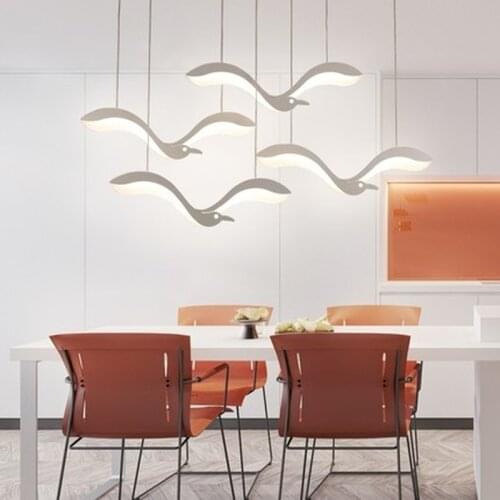 European Modern LED Pendant Lights Seagull For Restaurant Bedroom Bar Suspension Lamp Parlor Hanging Light Fixture Free Shipping
