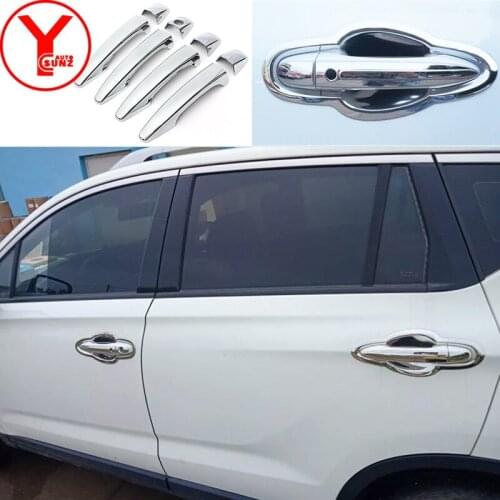 Chrome Car Side Handle Cover Door Protective Trim Cover FOR TRUMPCHI GAC GS4 2015 2016 2017 2018 2019 YCSUNZ Exterior Decoration