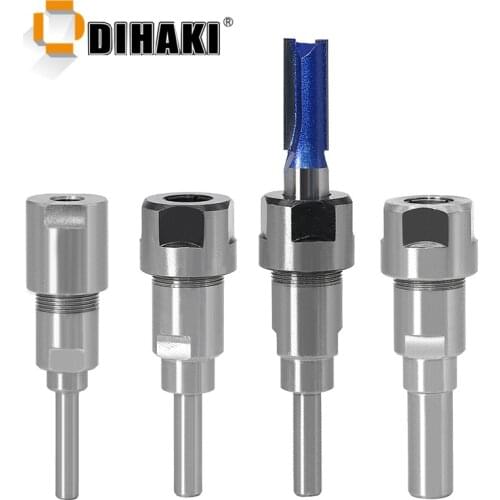 1pc 1/4" 8mm 12mm 1/2" Shank 6mm shank Router Bit Extension Rod Collet Engraving Machine Extension Milling Cutter for Wood
