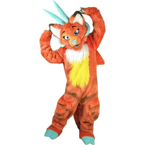 Dragon Mascot Costume Cosplay Furry Suits Party Game Fursuit Cartoon Dress Outfits Carnival Halloween Xmas Easter Ad Apparel