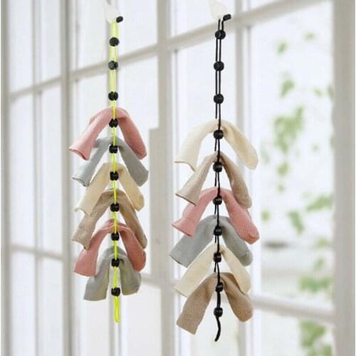 Creative Home socks hanging rope multi-function washing clothes basket net washing socks stockings drying socks rack