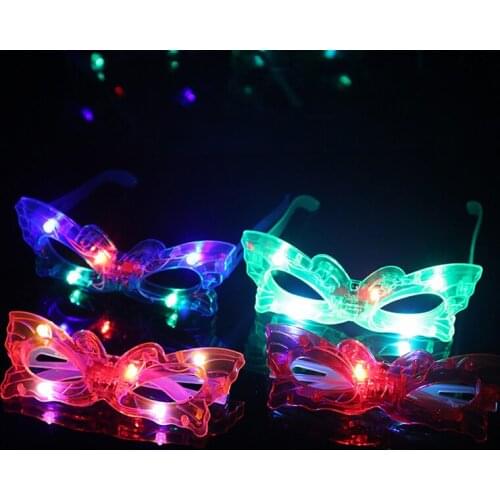 Flashing Butterfly Illuminating Glasses Blinking Night Club Bar Wedding Birthday Childrens Day Glow Party Supplies Glow In Dark