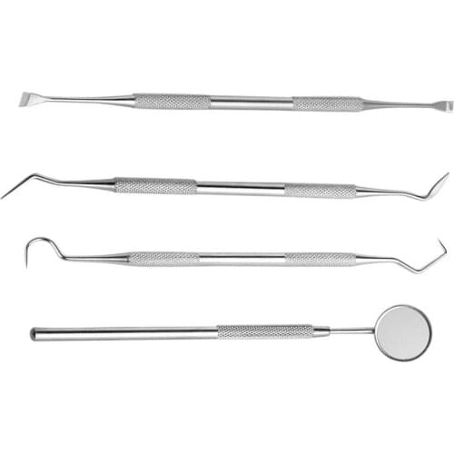 Lots 4 Oral Teeth Tartar Plaque Scraper Remover Cleaner Scaler Tools Kit