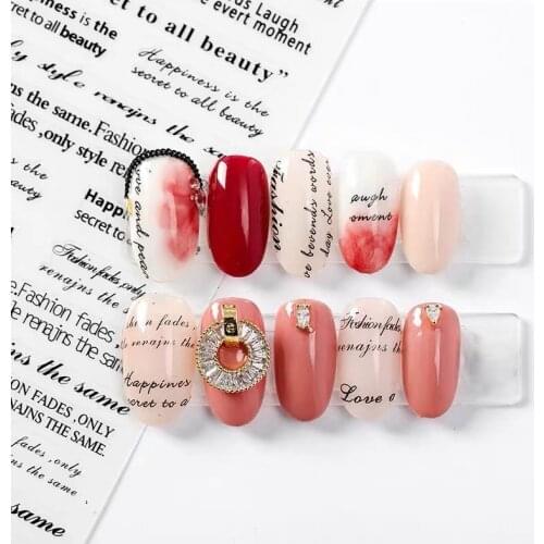 Newest MG190510-01 Wild English 3d nail art sticker nail decal stamping export japan designs rhinestones decorations