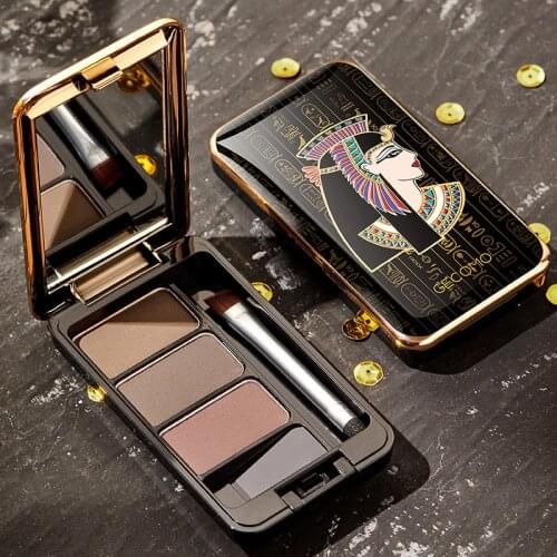 Eyebrow Makeup Palette, Eyebrow Powder, Three-color Eyebrow Cream, Eye Shadow Trimming Three-in-one, Long-lasting Waterproof