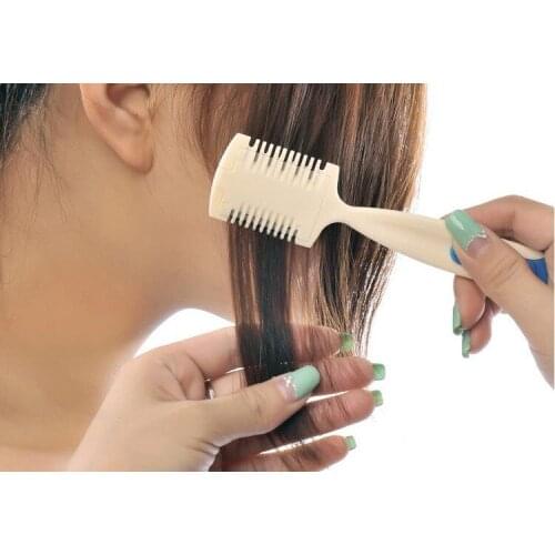 Hairdressing Comb Tool Bang Hair Thin Combs Razor Professional Home Diy Cutting Thinning Trimmer For Adult Kid Airbrush Sale
