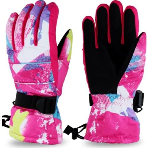 Snowboard Gloves Winter Gloves Skiing Motorcycle Riding Ski Gloves Snow Mittens Warm Waterproof Winter Girls Women S/M
