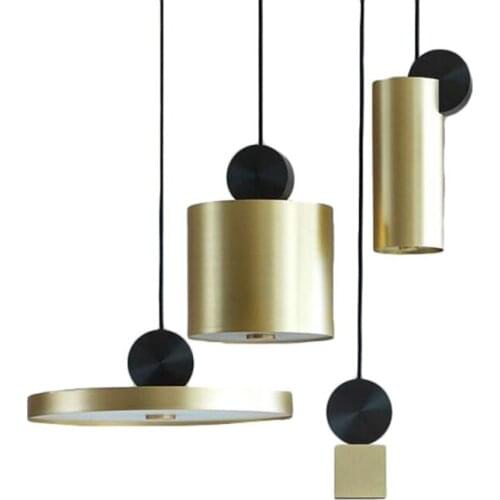 Post Modern Nordic Living Room Pendant Lights Gold Luxury Corridor Restaurant Design Pendant Lamps Bar Model Room Light Fixtures
