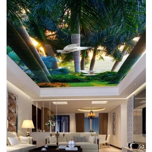 Custom 3d Ceiling photo mural 3d soundproof wallpaper Sky branches Living room Bedroom 3d wallpaper ceiling photo hd background