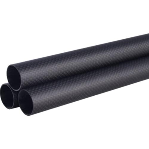 2 PCS 100MM 3k High-Strength Plain Frosted Carbon Fiber Tube Diameter 25mm 30mm For Drone Parts Of RC Model Aircraft