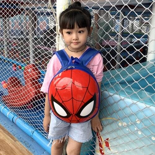Marvel Backpack Spiderman Super Heroes Mens Backpack Children Boys Kindergarten Backpack Anime Cartoon 3D Stereo Girls Bag Kids