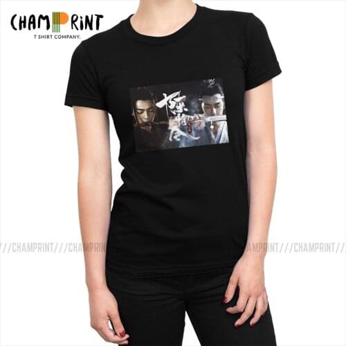 Wuxian Lanzhan The Untamed Women T-shirts Chic T Shirt Short Sleeve Round Neck Tees Top Plus Size Clothing for Female