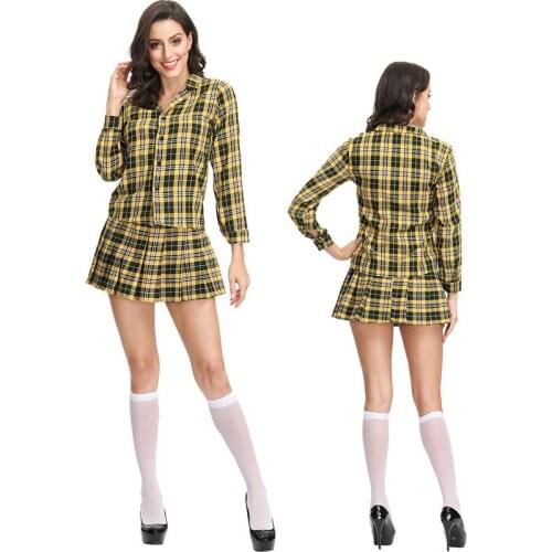 Women 2019 New Plaid Student Costumes British Style Students Uniform School Clothes Role Playing Halloween Party Costumes