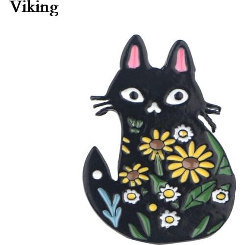 Cat Badges Cool Lapel Pins Brooch Cartoon Pins Animal Badge Hat Pin Collar Pins Fashion Accessories for Women Men G0668