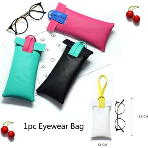 1 Pc New Fashion Myopia Glasses Bag Pu Portable Sunglasses Bag Microfiber Storage Leather Sunglasses Bag Glasses Case Wholesale