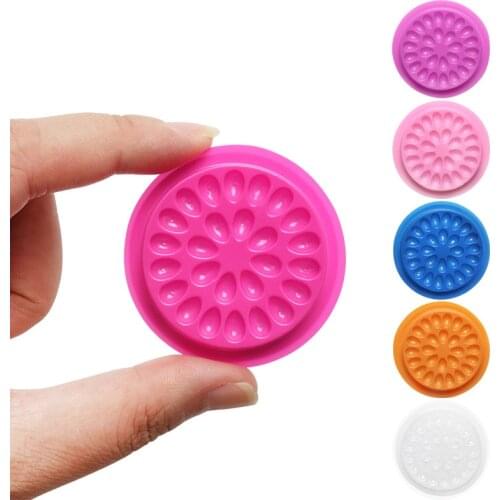 HOT 100 pcs Disposable Eyelash Glue Holder Adhesive Pallet Glue Pad Lashes Plastic Glue Pallet Paste MakeUp Tools