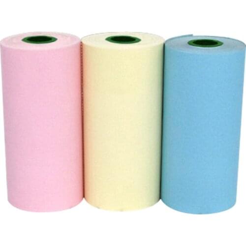 3 Rolls Printable Sticker Paper Roll Direct Thermal Paper with Self-adhesive 57*30mm(2.17*1.18in) for PeriPage High Quality