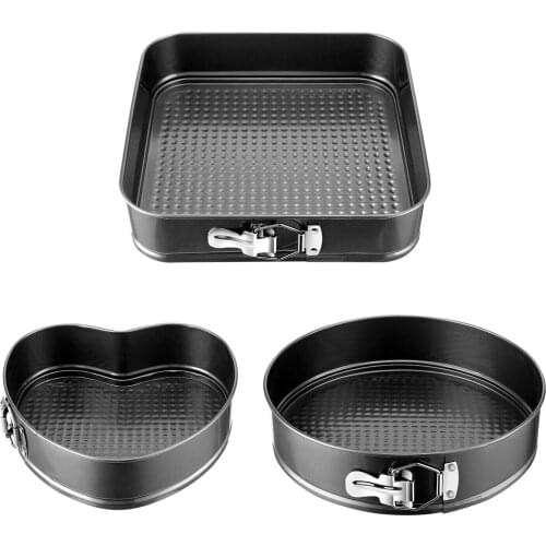3PCS/SET Non-Stick Cake Pan Baking Spring Form Coating Pan Mold Baking Tool DIY Detachable Mould Kitchen Supplies S55