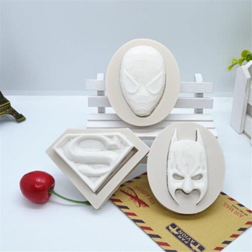 3pc Super Hero Lace Silicone Cake Molds Fondant Mold Cake Decorating Tools Pastry Kitchen Baking Accessories