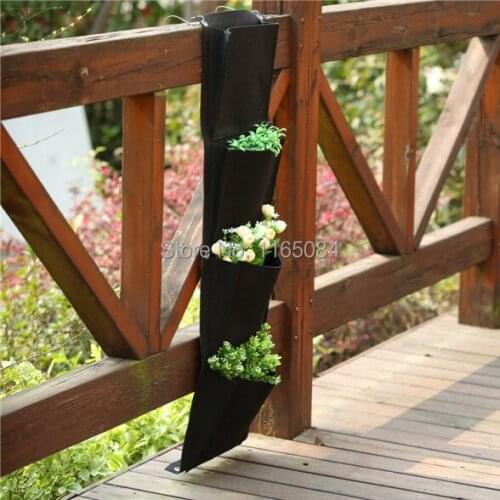 4 Pockets 400g/m2 Vertical Garden Planter Wall-mounted Home Gardening Flower Planting Bags Wall Planter flower pot 30*100cm