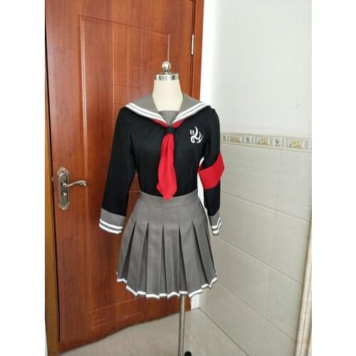 Amine Super DanganRonpa 2 Peko Pekoyama Cosplay Costume Uniform Full Set School Uniform for Party Costume Customized Dress