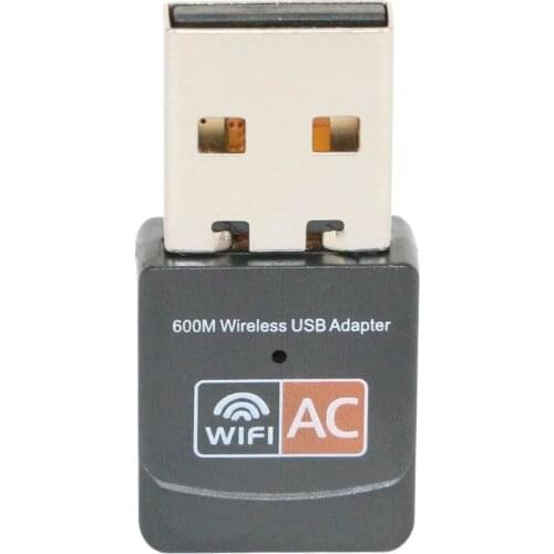 600Mbps Dual Band 2.4G/5GHz RTL8811 Wireless Network Card Mini Lan 600M USB WiFi Adapter Wi-fi 802.11AC Wholesale 100pcs/lots
