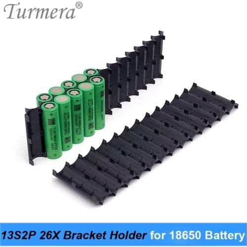 Turmera 10Piece 13S2P 26X 18650 Battery Holder Bracket 18650 Spacer Assemble for 48V 52V Electric Bike or Escooter Batteries Use