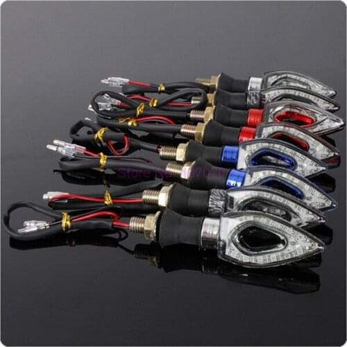 By dhl or ems 100 pairs 2x 12 LED Motorcycle Turn Signal Indicators Blinker Amber/Yellow Light Universal