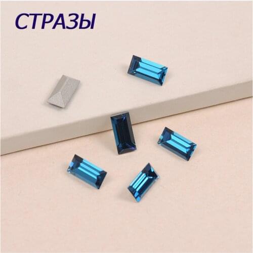 Montana 4501 Baguette Shape Glass Rhinestones With Claw Sew On Crystal 3D Stone Strass Diamond Base Buckle DIY