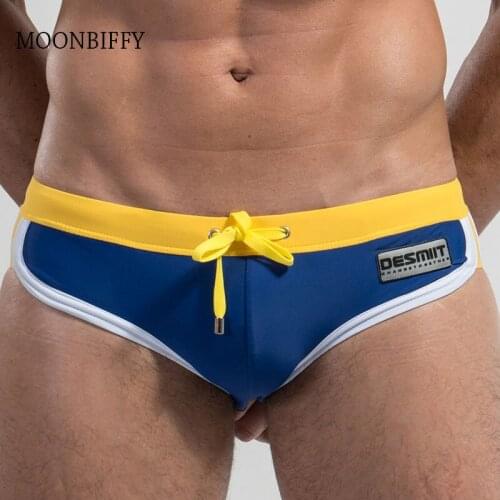 Desmiit Brand Mens Swimming Trunks Men Swimsuits Man Water RepellentGay Sexy Swim Briefs Shorts Beach