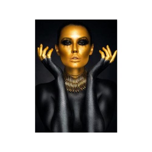 Lot style Choose Fashion Model Girl Golden Moon Nordic Art print Silk poster Home Wall Decor