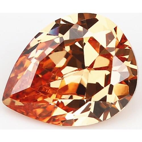 7.50 Cts Natural Gemstone Champagne Sapphire 10x12mm Pyriform Cut Gem Sri-Lanka VVS