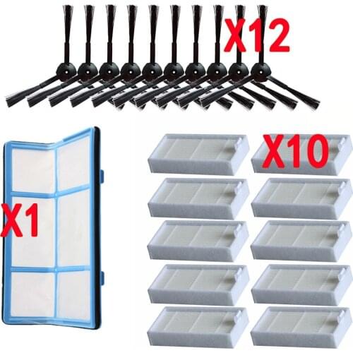 Primary dust Filter side brush Efficient Hepa Filter for ilife v5 v5s V3 V3s v5pro V50 V55 x5 v1 pro robot vacuum cleaner Parts