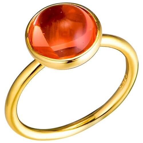 Poetic Droplet Rings with Yellow Color 100% Authentic 925 Sterling Silver Jewelry Free Shipping FLR077D